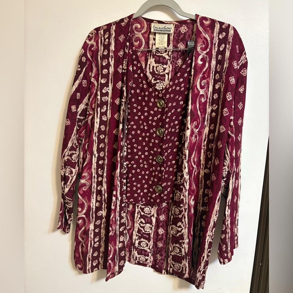 Vintage Women's Burgundy Set